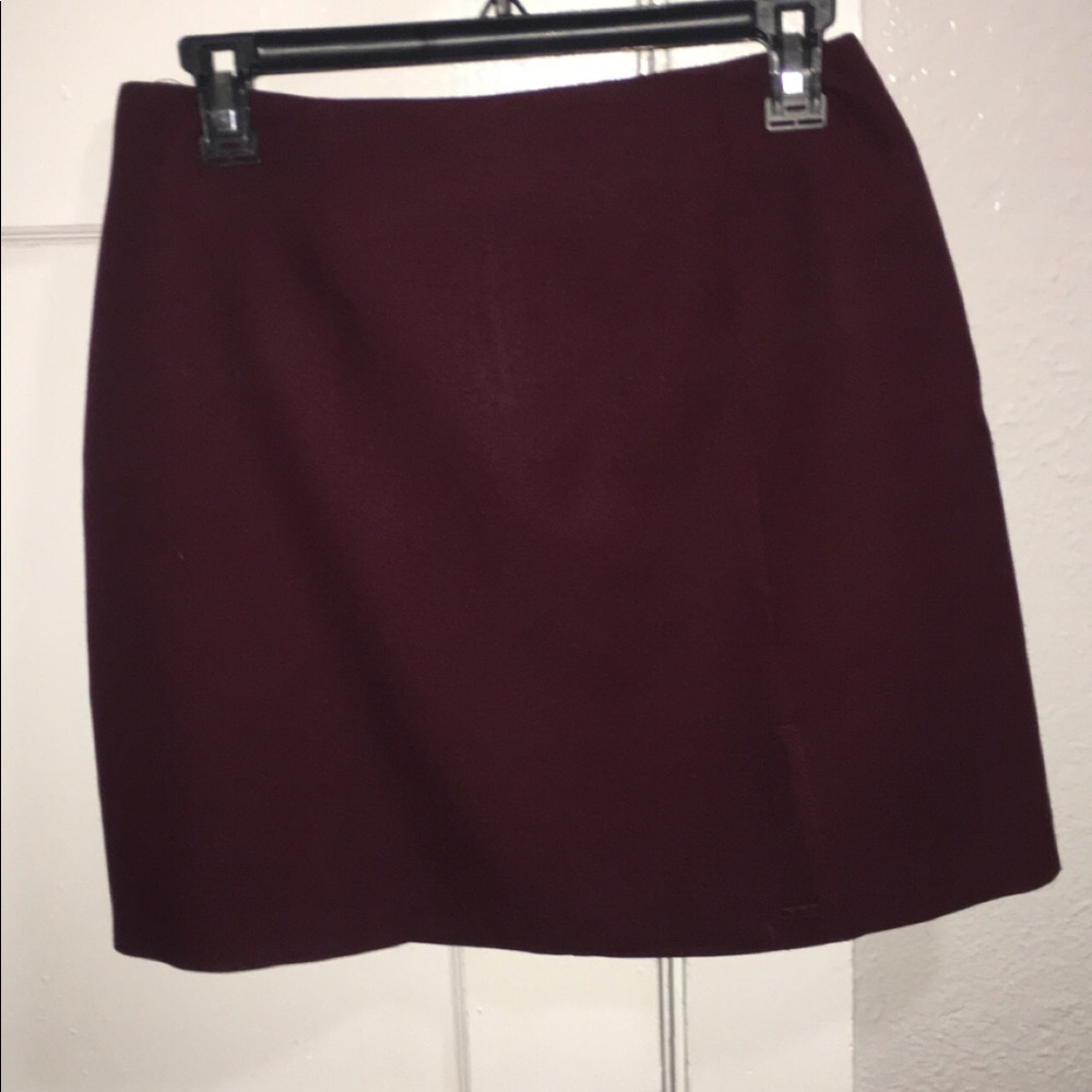 maroon skirt